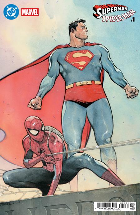 DC Marvel Superman Spider-Man #1 One Shot Cover E Olivier Coipel Card Stock Variant | Historic Crossover