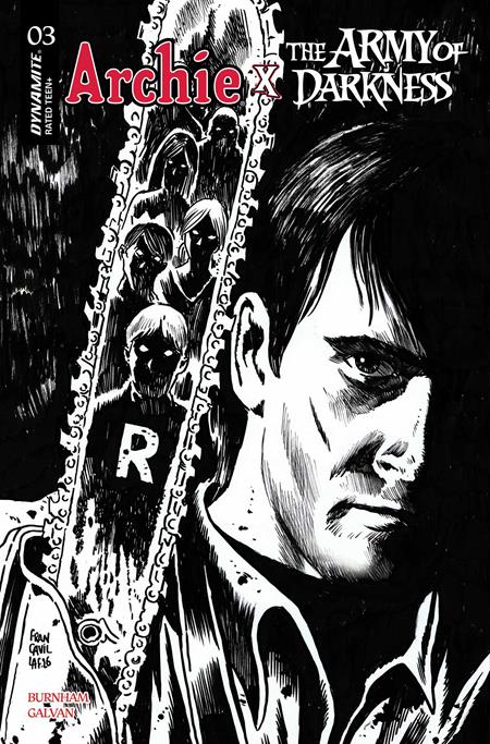 Archie x Army of Darkness #3 Cover M Francesco Francavilla Line Art Variant | Dynamite Entertainment Horror Comedy