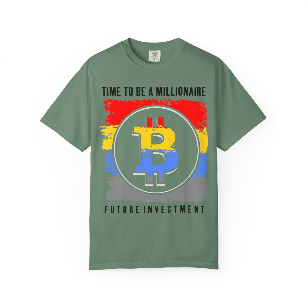 Bitcoin Millionaire T-Shirt — "Time to Be a Millionaire | Future Investment" Crypto Tee