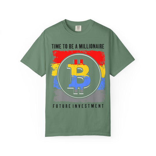 Bitcoin Millionaire T-Shirt — "Time to Be a Millionaire | Future Investment" Crypto Tee