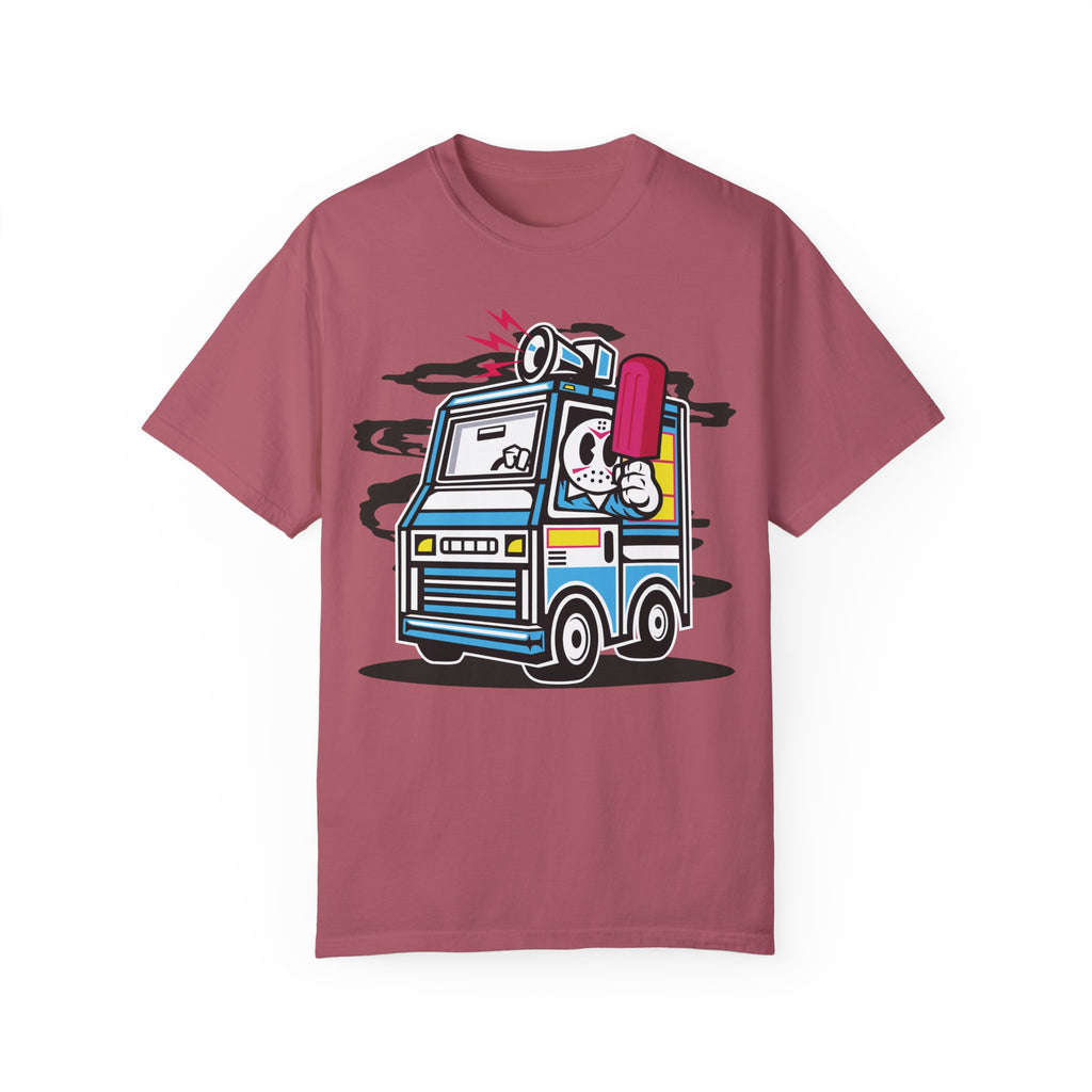 BraggerSwine Unisex Garment-Dyed T-Shirt - Serial Killer Ice Cream Truck