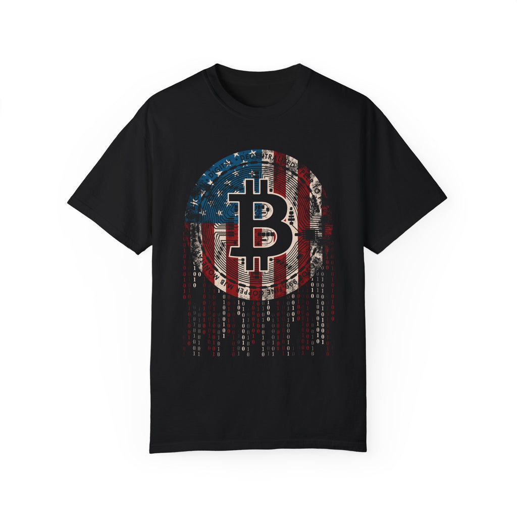 BraggerSwine Unisex Garment-Dyed T-Shirt - American Bitcoin