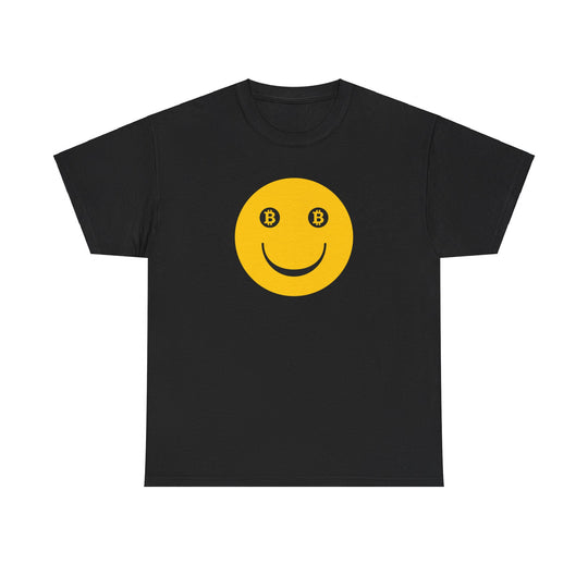 Bitcoin Smiley Face Unisex Heavy Cotton Tee