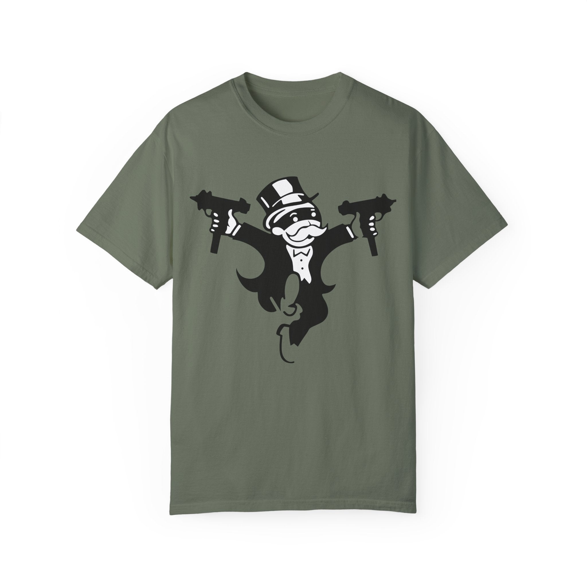 BraggerSwine Unisex Garment-Dyed T-Shirt - Monopoly Gangster