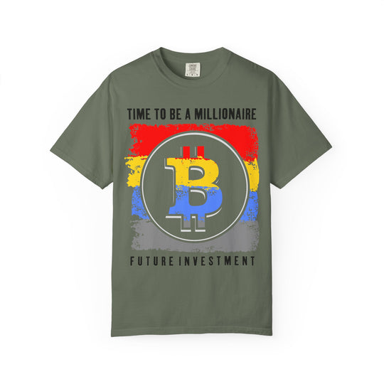 Bitcoin Millionaire T-Shirt — "Time to Be a Millionaire | Future Investment" Crypto Tee