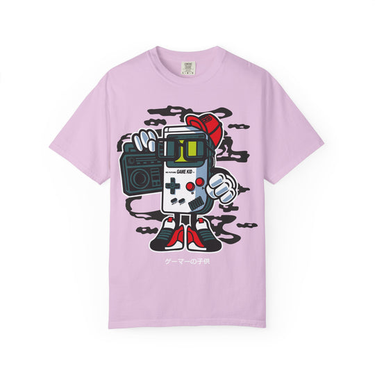 Retro Game Kid Character T-Shirt — Vintage Gamer Graphic Tee