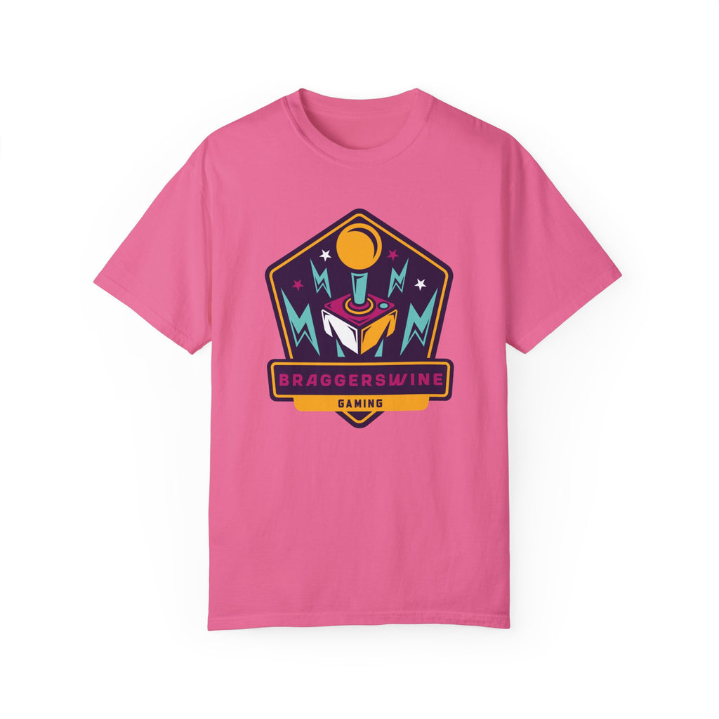 BraggerSwine Unisex Garment-Dyed T-Shirt - BraggerSwine Retro Joystick