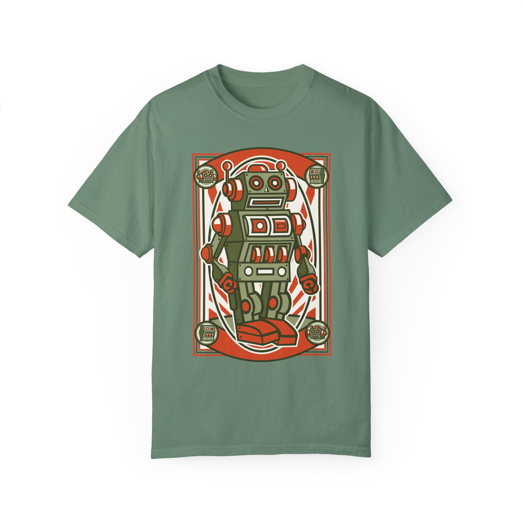 BraggerSwine Unisex Garment-Dyed T-Shirt - Vintage Robot