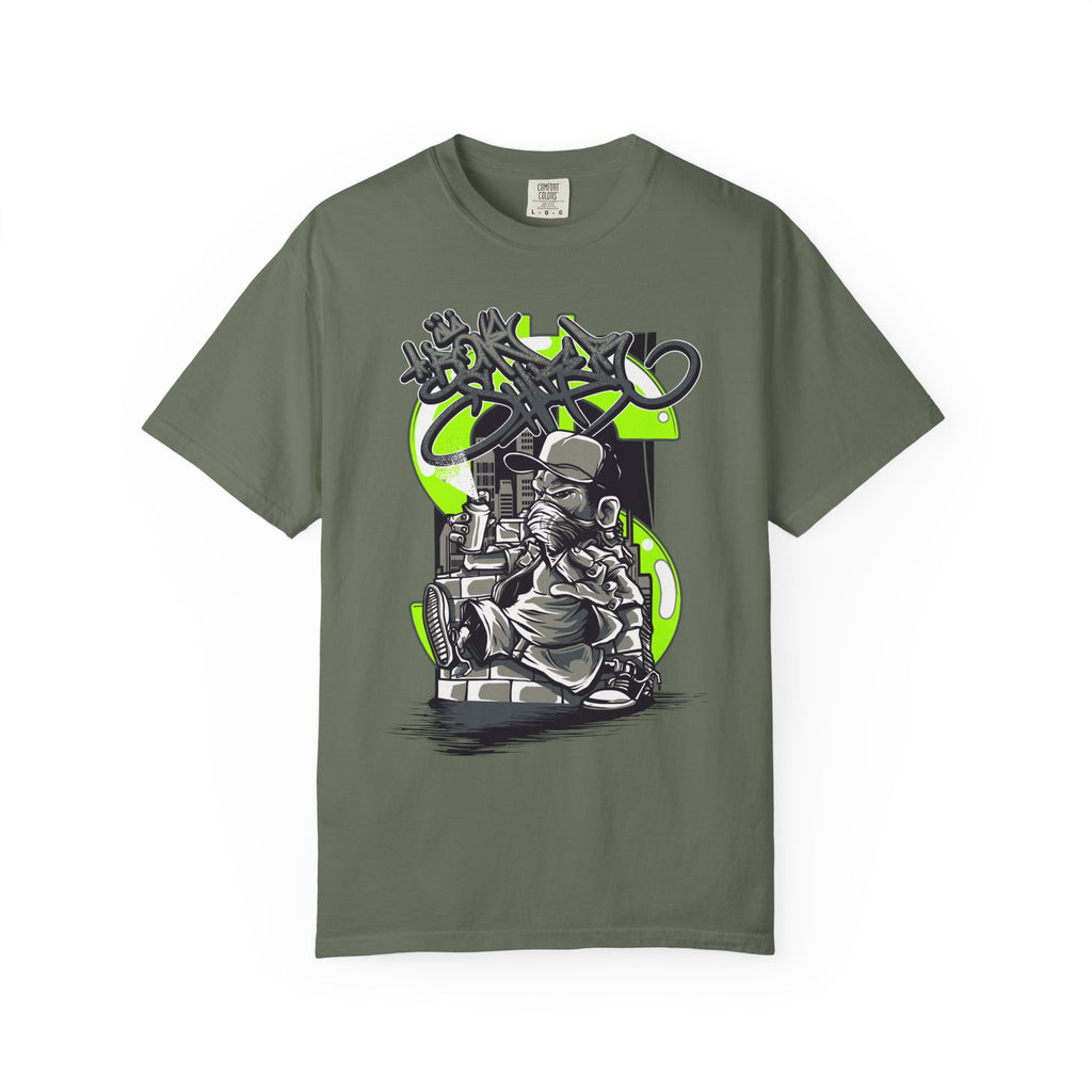 Graffiti DJ T-Shirt – Urban Streetwear Tee with Turntable Artist Graphic