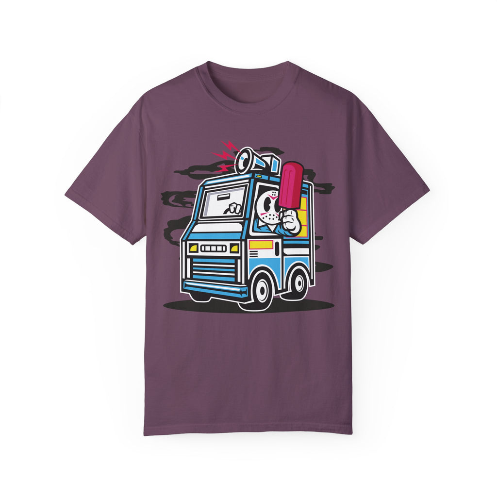 BraggerSwine Unisex Garment-Dyed T-Shirt - Serial Killer Ice Cream Truck
