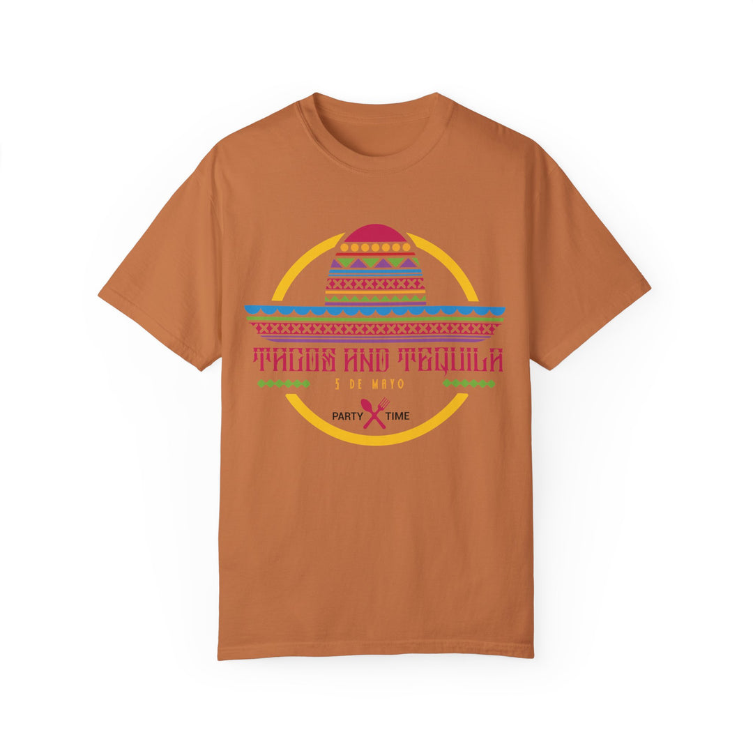 BraggerSwine Unisex Garment-Dyed T-Shirt - Tacos & Tequila Party Time