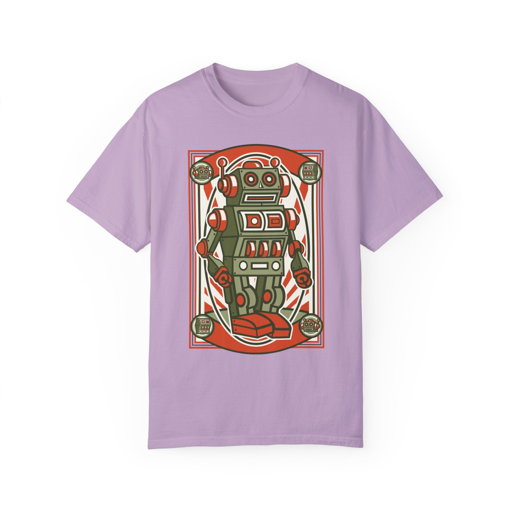 BraggerSwine Unisex Garment-Dyed T-Shirt - Vintage Robot