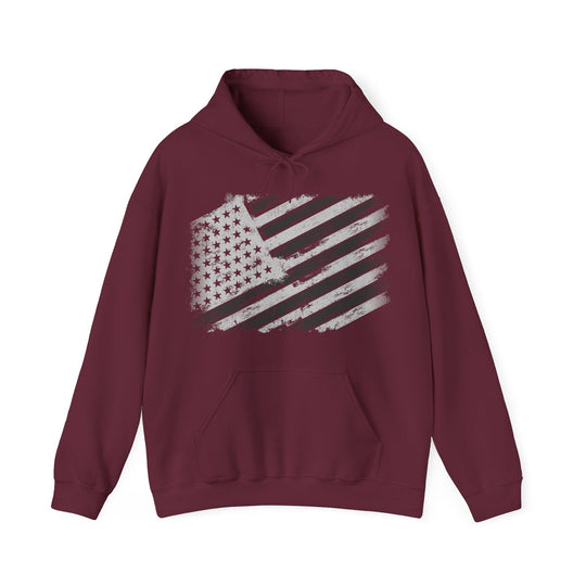 My Grey USA Flag Unisex Heavy Blend™ Hooded Sweatshirt