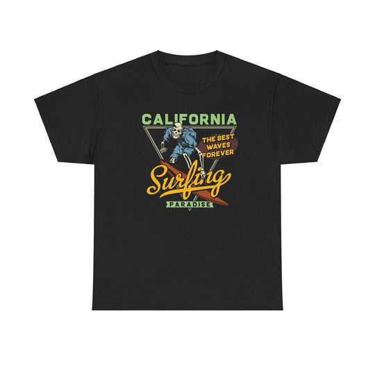 California Surfing Skeleton Unisex Heavy Cotton Tee