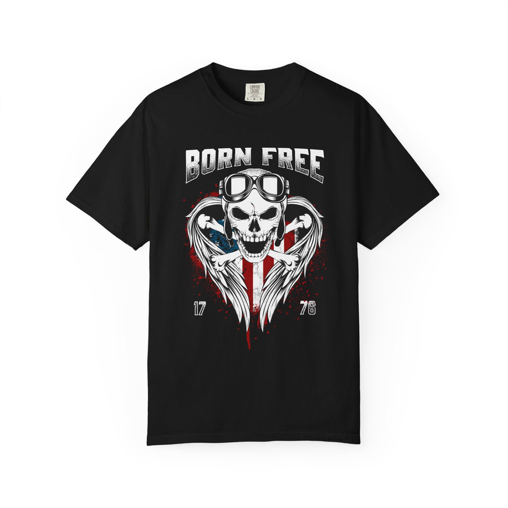 Born Free Skull T-Shirt — Vintage Biker Graphic Tee