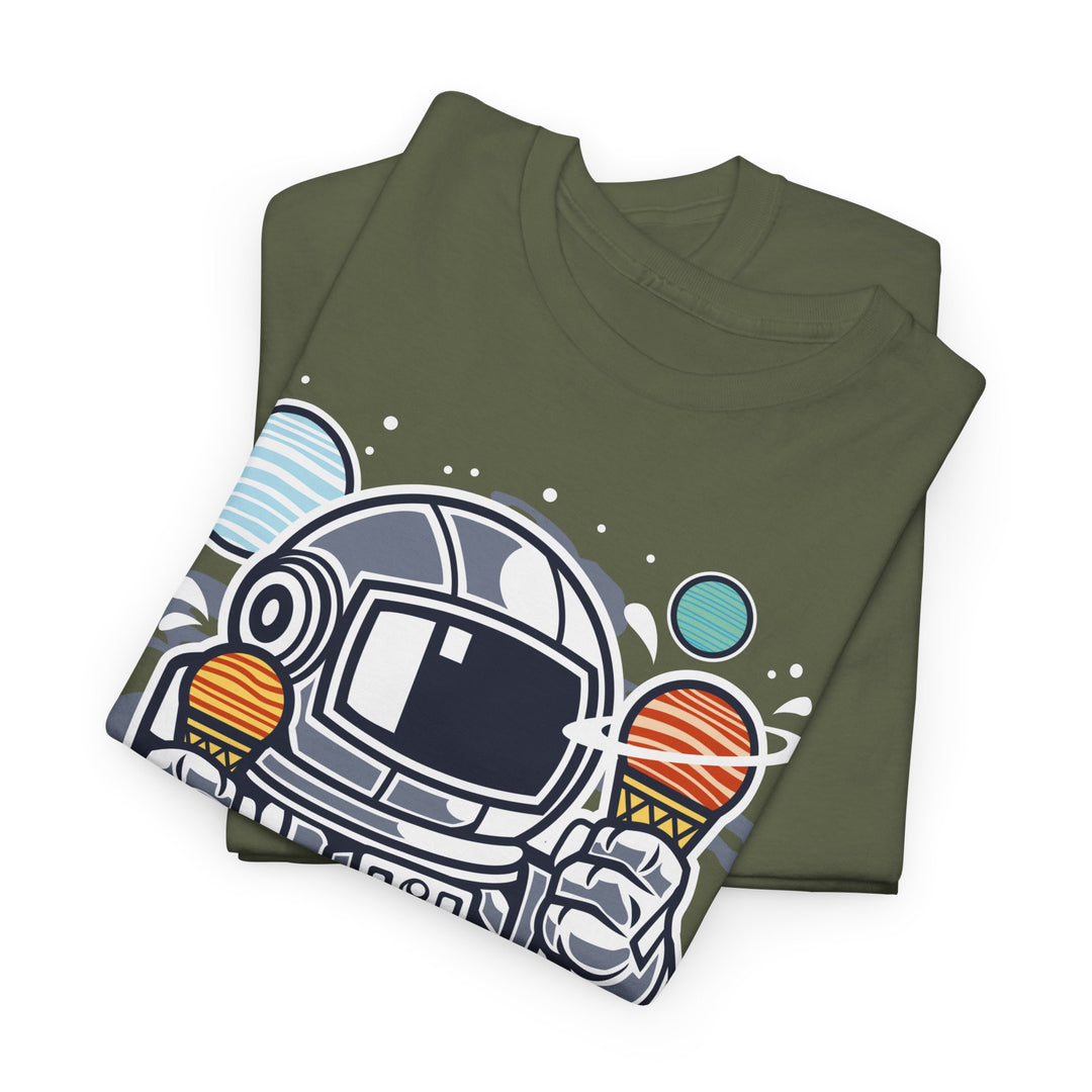 Astronaut Ice Cream Unisex Heavy Cotton Tee