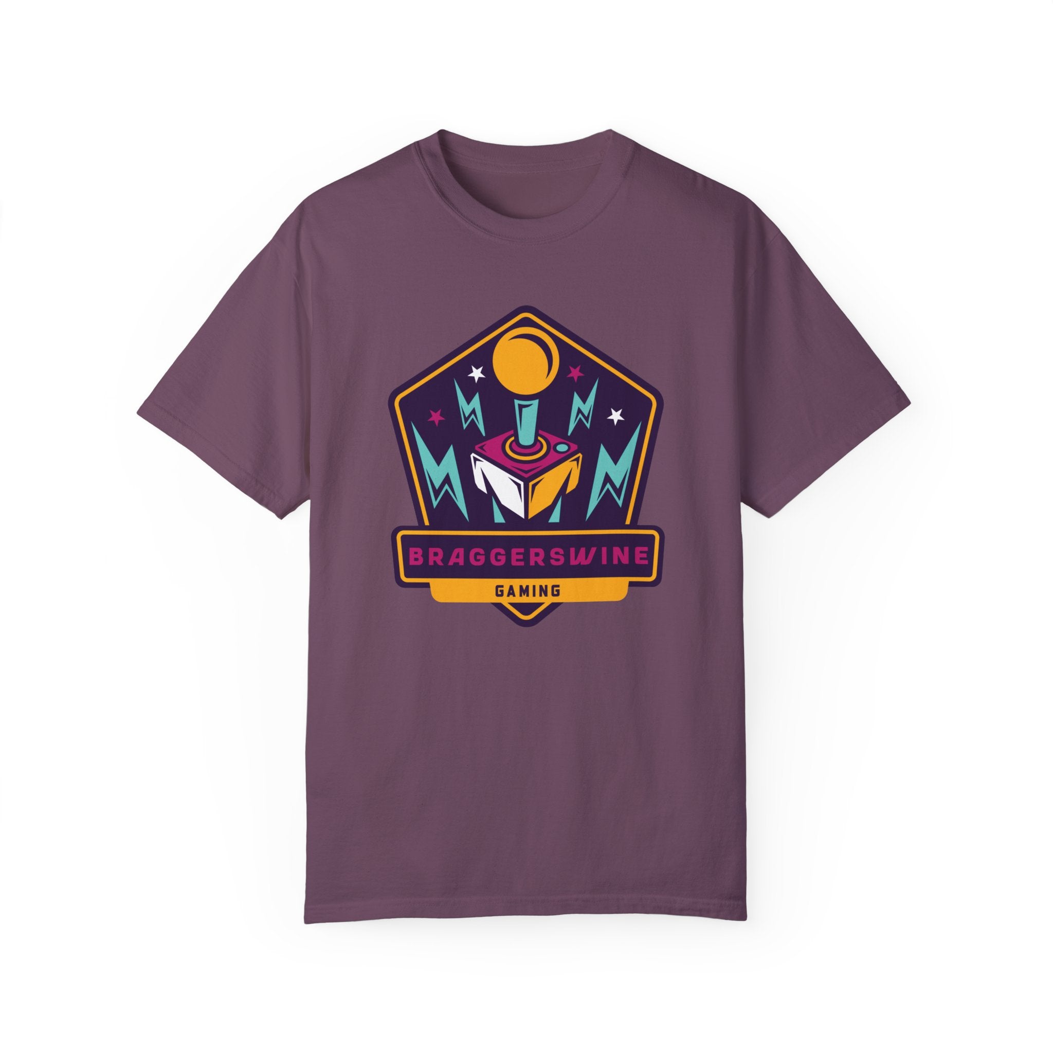 BraggerSwine Unisex Garment-Dyed T-Shirt - BraggerSwine Retro Joystick