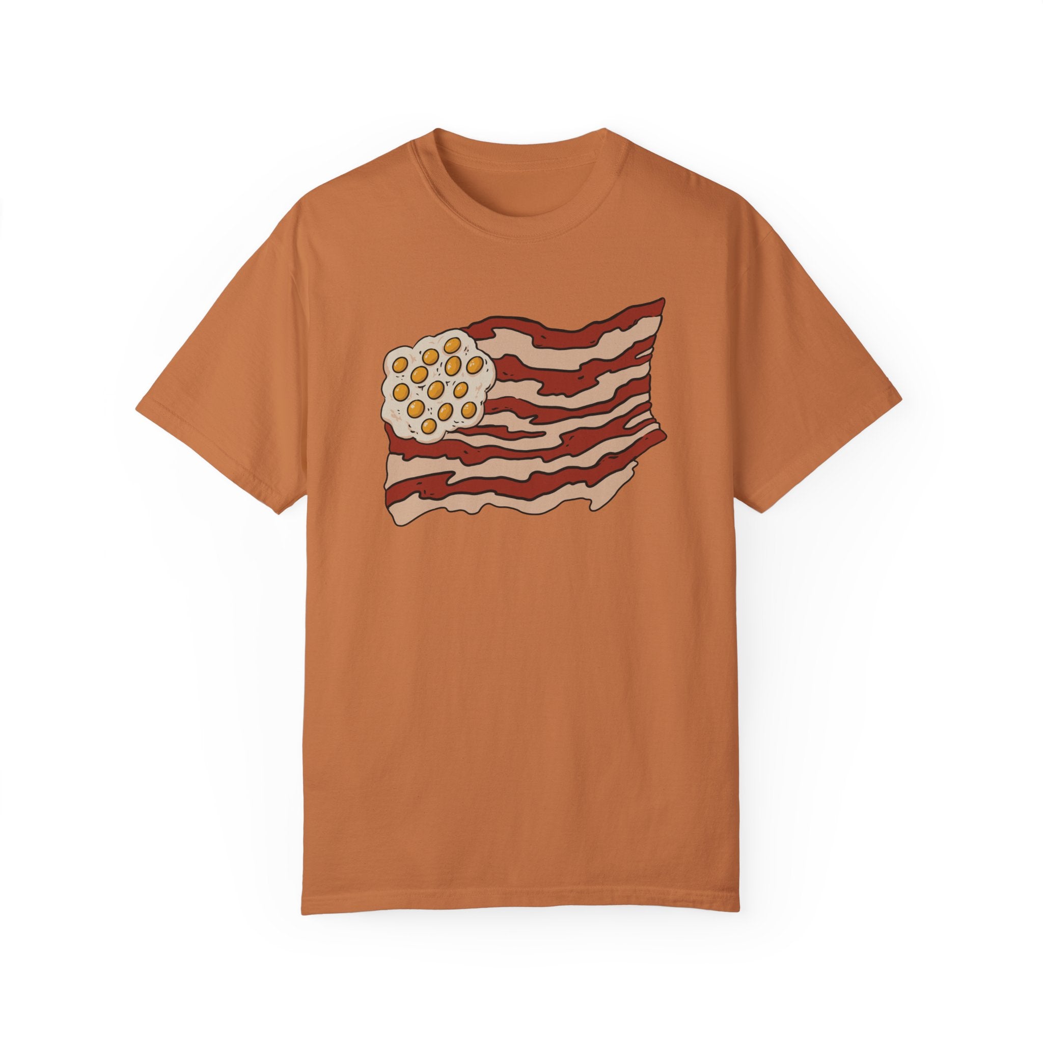 BraggerSwine Unisex Garment-Dyed T-Shirt - Bacon USA Flag