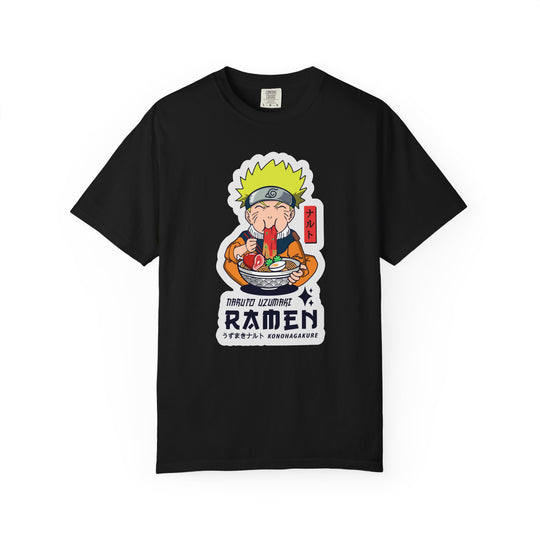 Ramen Lover Graphic T-Shirt — Cute Anime Chef Eating Ramen