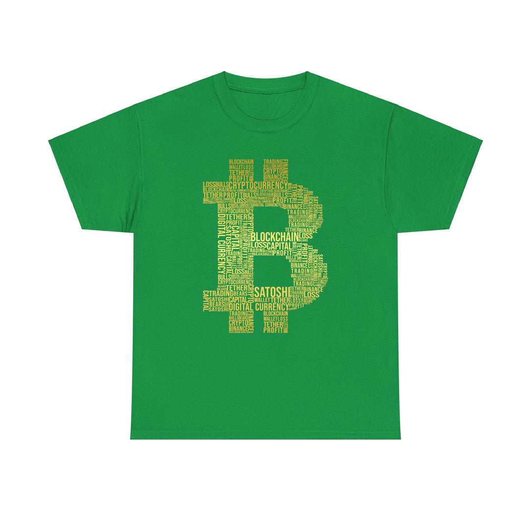 Bitcoin, Word Cloud Unisex Heavy Cotton Tee