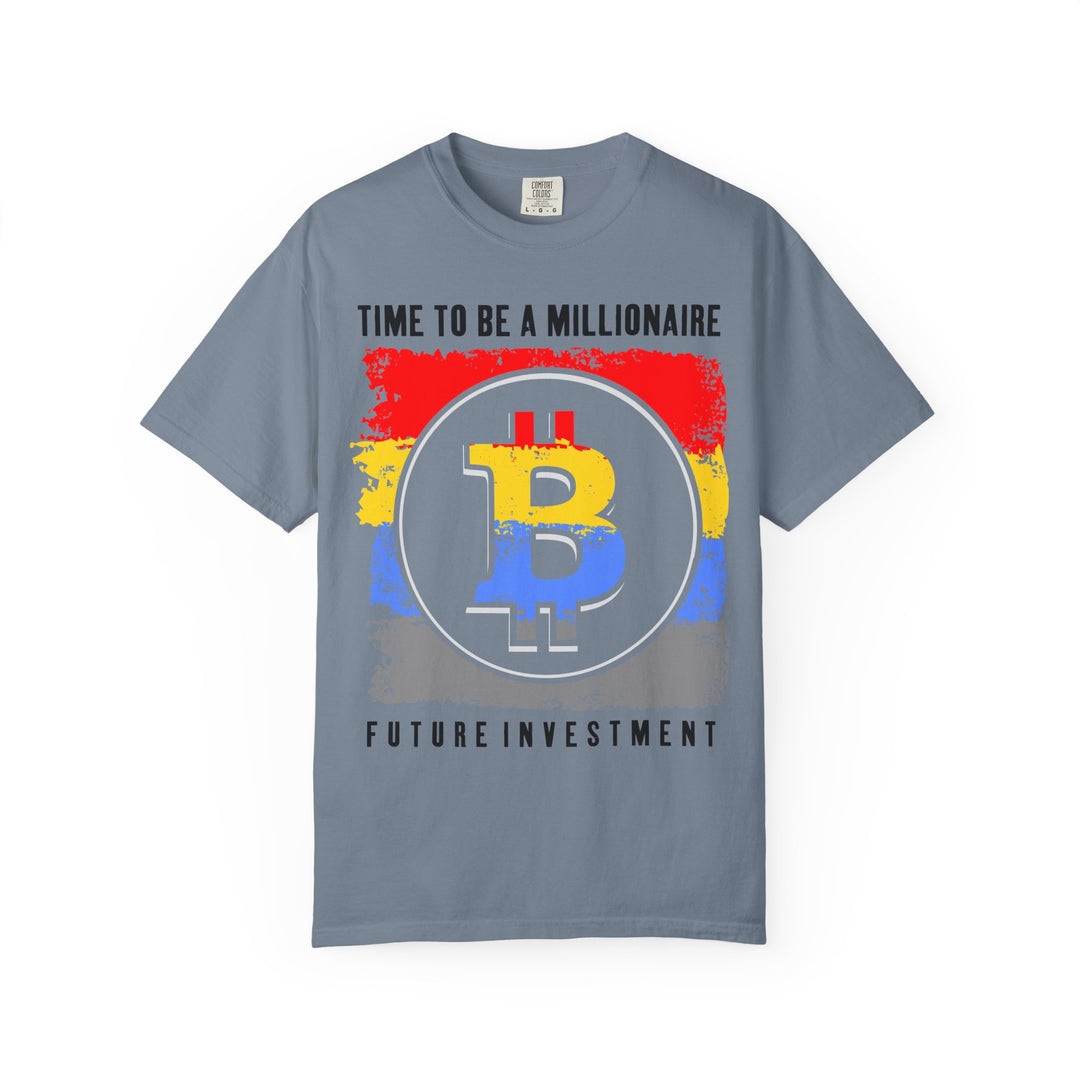 Bitcoin Millionaire T-Shirt — "Time to Be a Millionaire | Future Investment" Crypto Tee