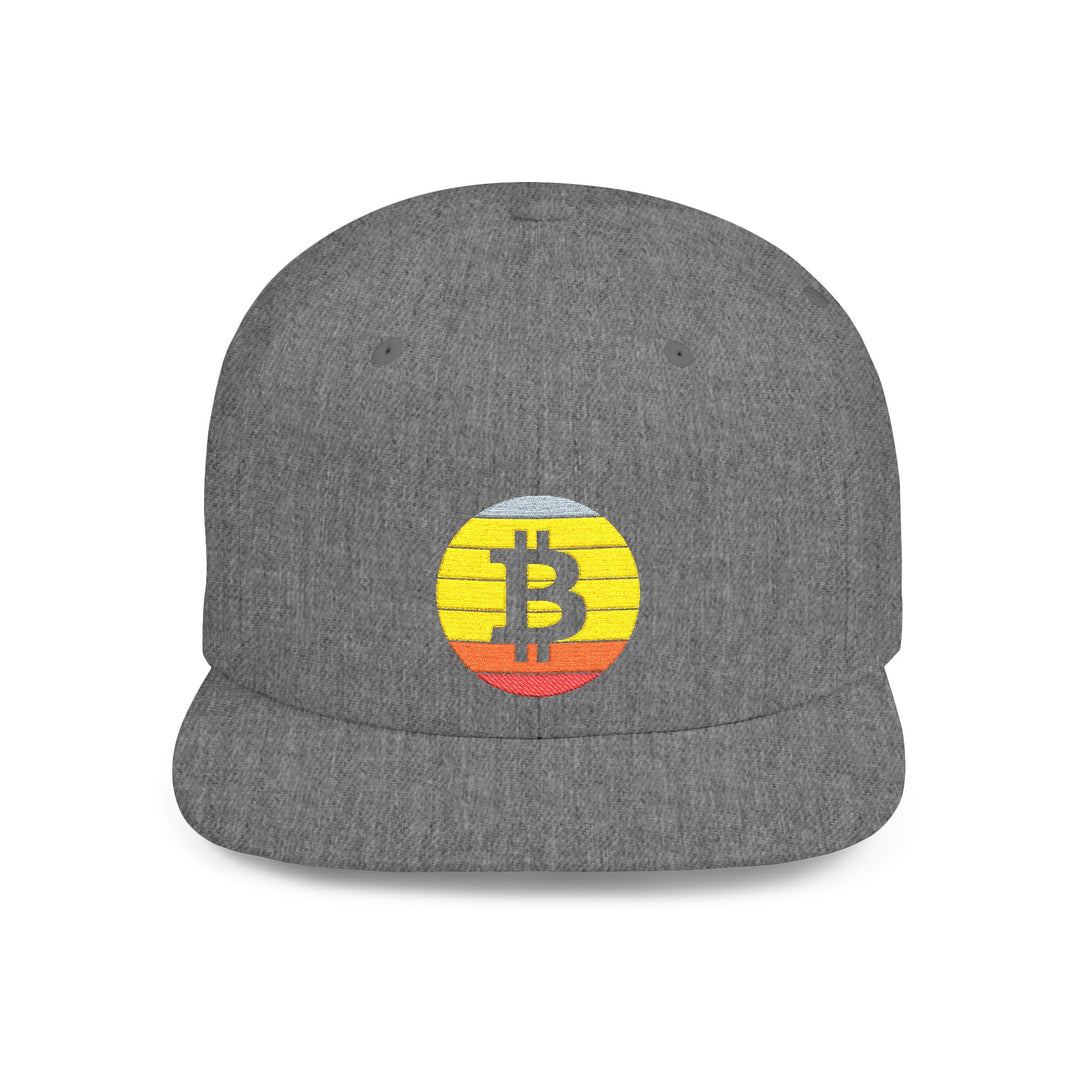 Bitcoin Retro Snapback Hat — Vintage Crypto Logo Flat Bill