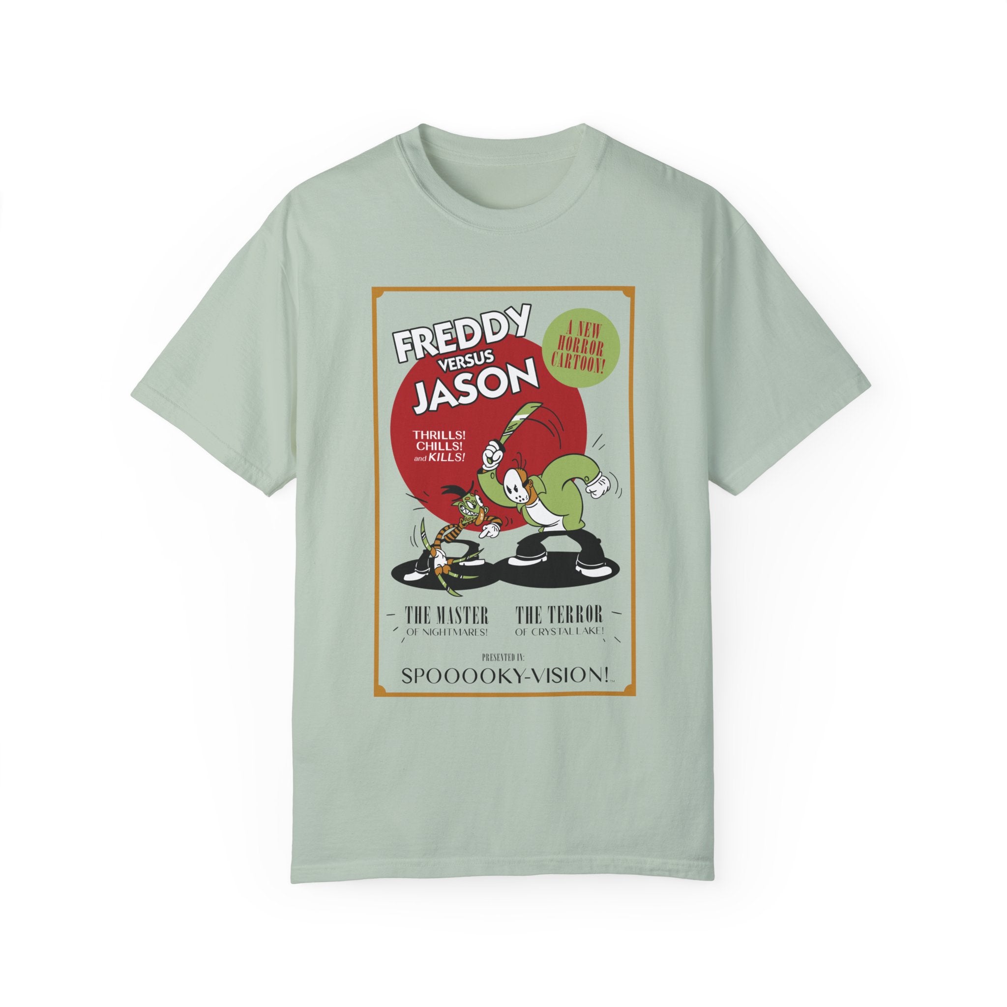 BraggerSwine Unisex Garment-Dyed T-Shirt - Freddy VS Jason