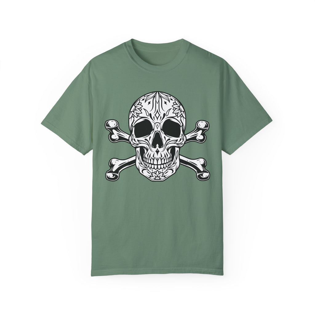 BraggerSwine Unisex Garment-Dyed T-Shirt - Mexican Skull & Bones