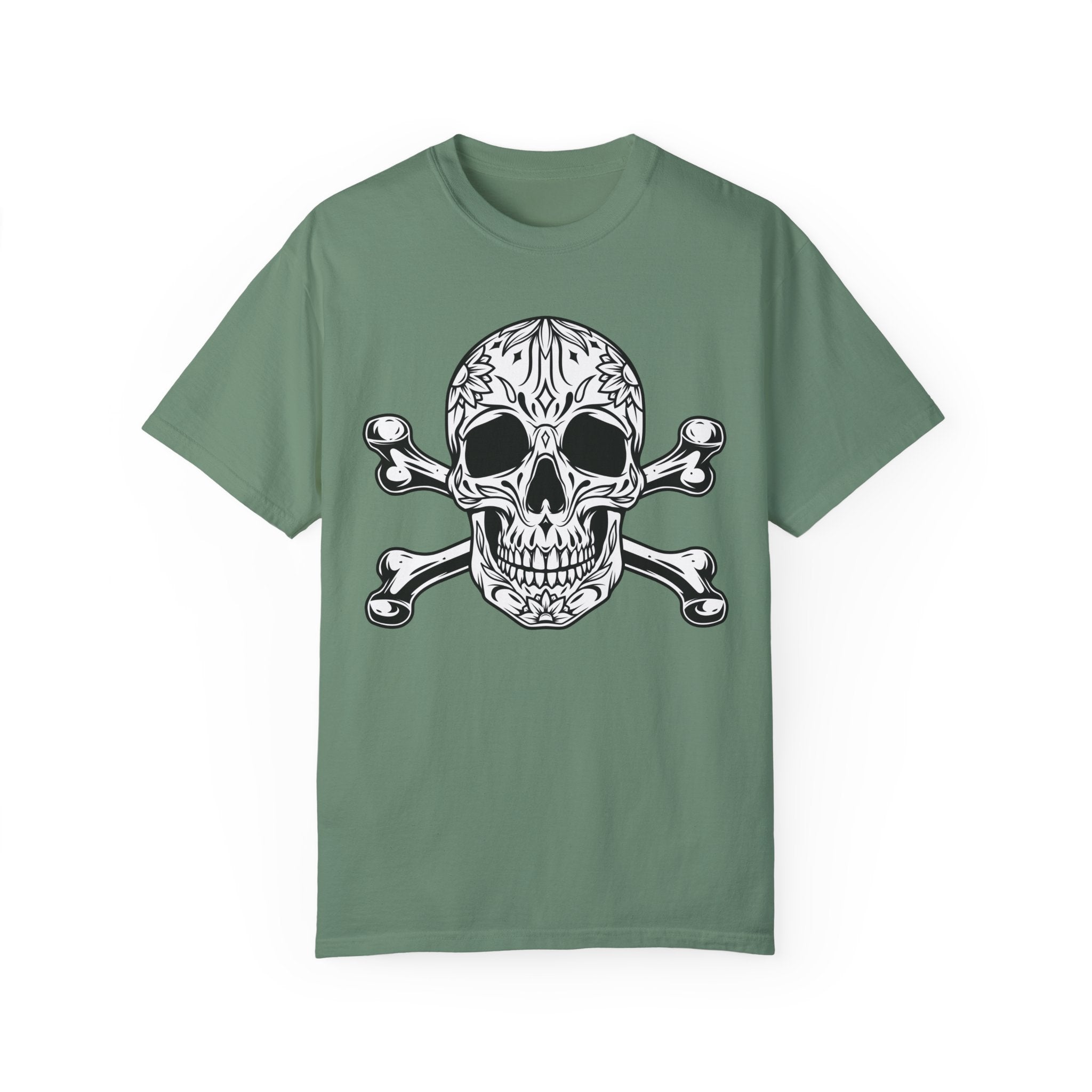BraggerSwine Unisex Garment-Dyed T-Shirt - Mexican Skull & Bones