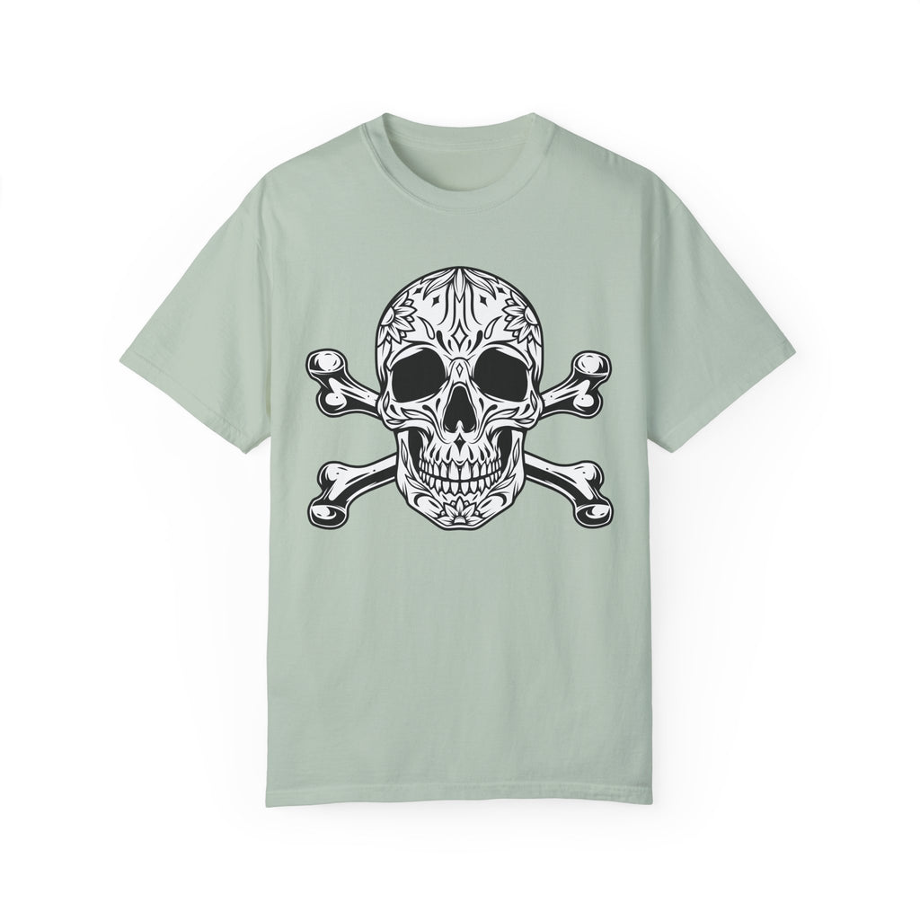 BraggerSwine Unisex Garment-Dyed T-Shirt - Aztec Skull & Bones