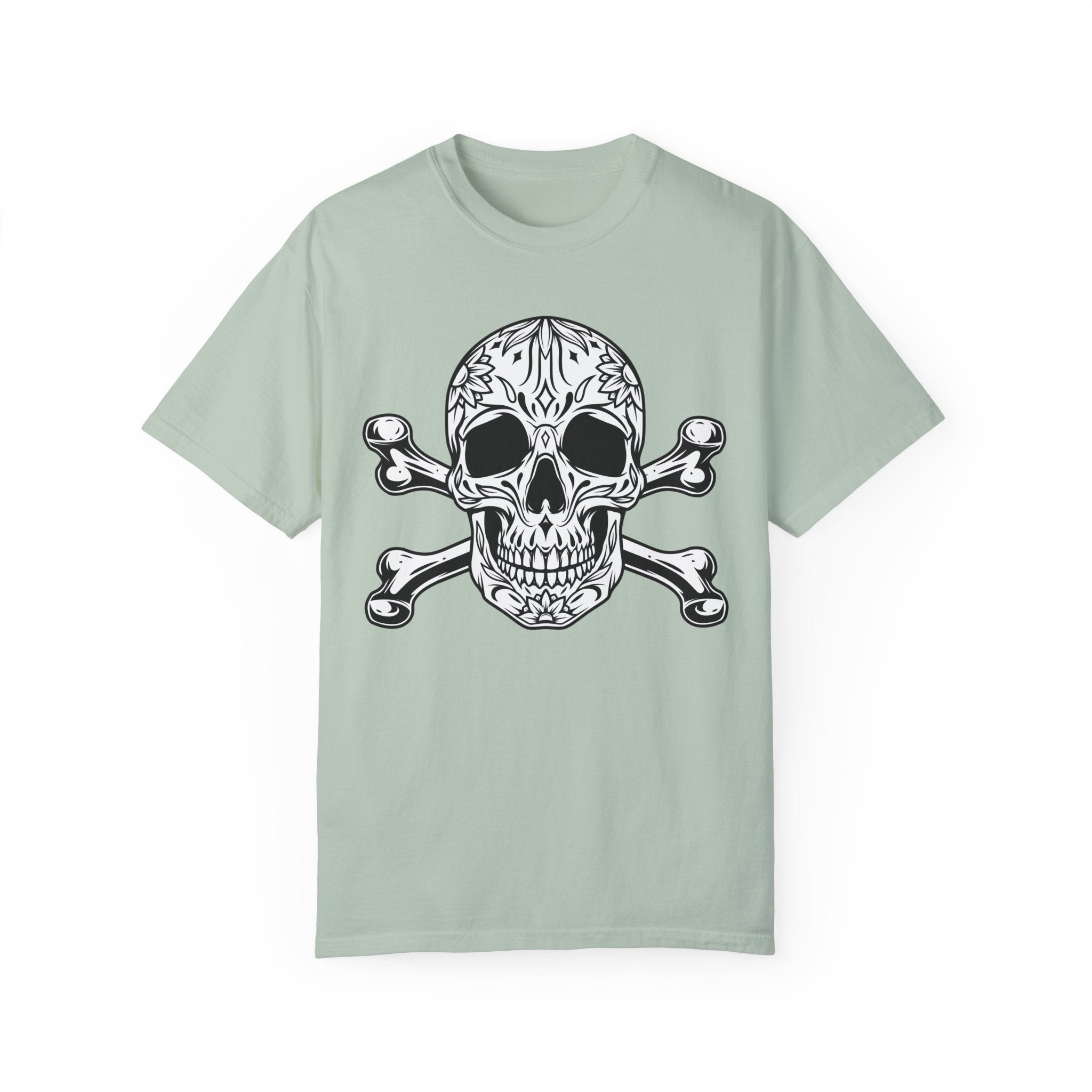 BraggerSwine Unisex Garment-Dyed T-Shirt - Aztec Skull & Bones