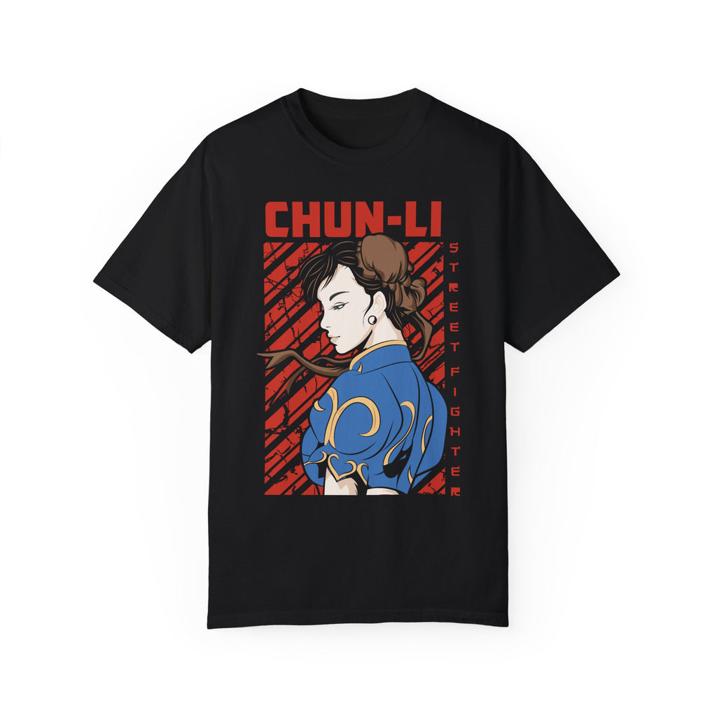 BraggerSwine Unisex Garment-Dyed T-Shirt - Chun-Li Street Fighter