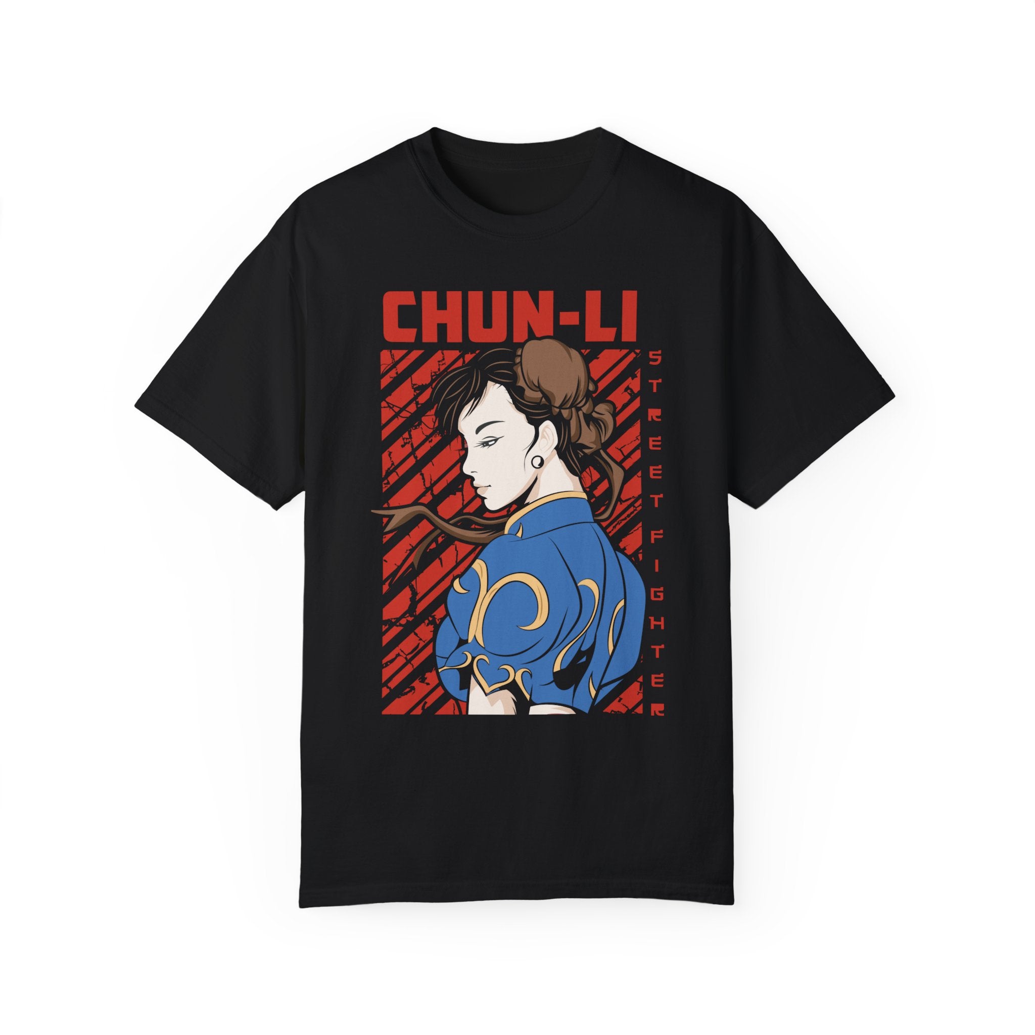 BraggerSwine Unisex Garment-Dyed T-Shirt - Chun-Li Street Fighter