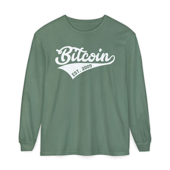 Bitcoin Est. 2009 Long Sleeve Tee — Vintage Crypto Shirt