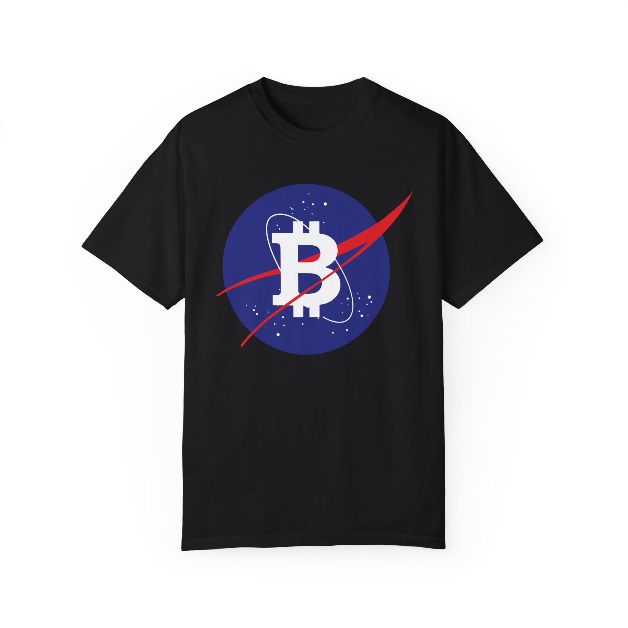 BraggerSwine Unisex Garment-Dyed T-Shirt - Bitcoin Nasa