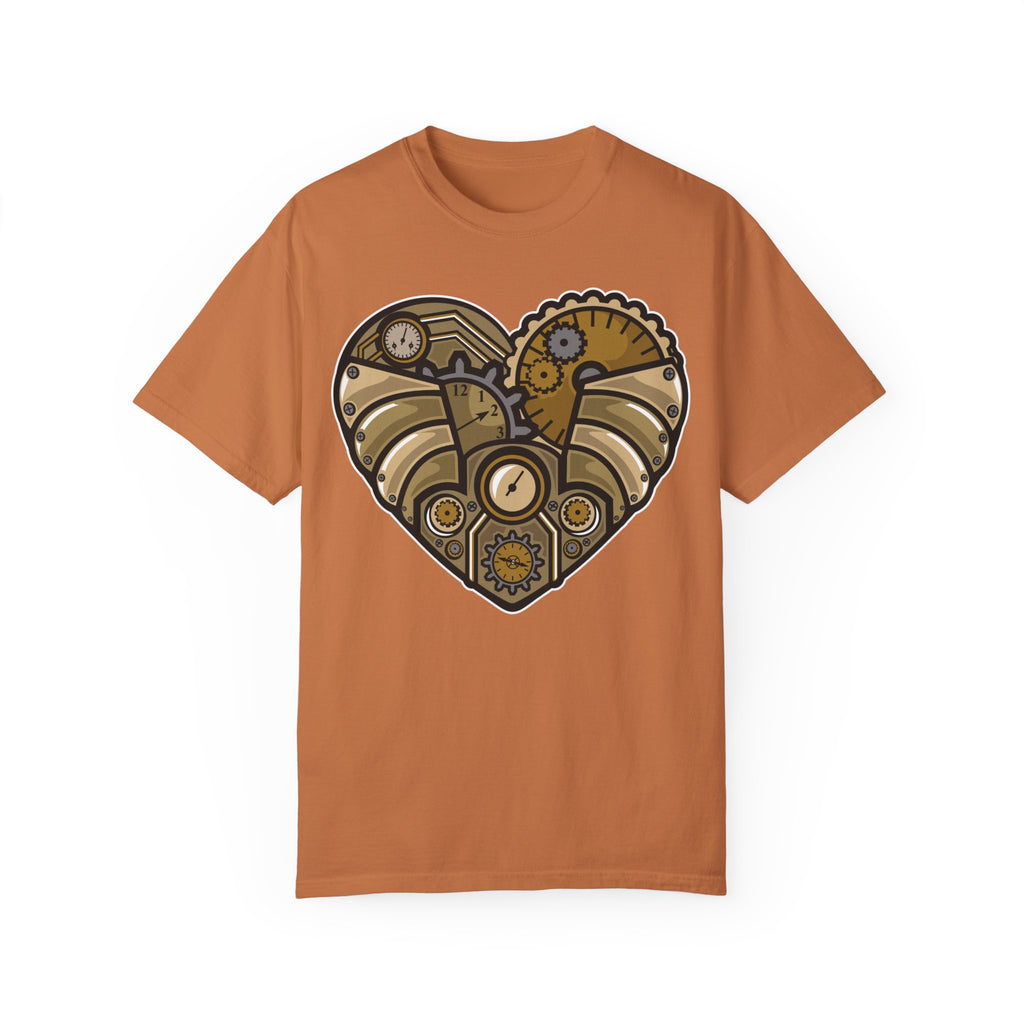 BraggerSwine Unisex Garment-Dyed T-Shirt - Steam Punk Heart