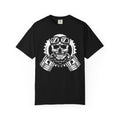 Biker Skull Tee – Vintage Motorcycle Goggles & Pistons Graphic T-Shirt