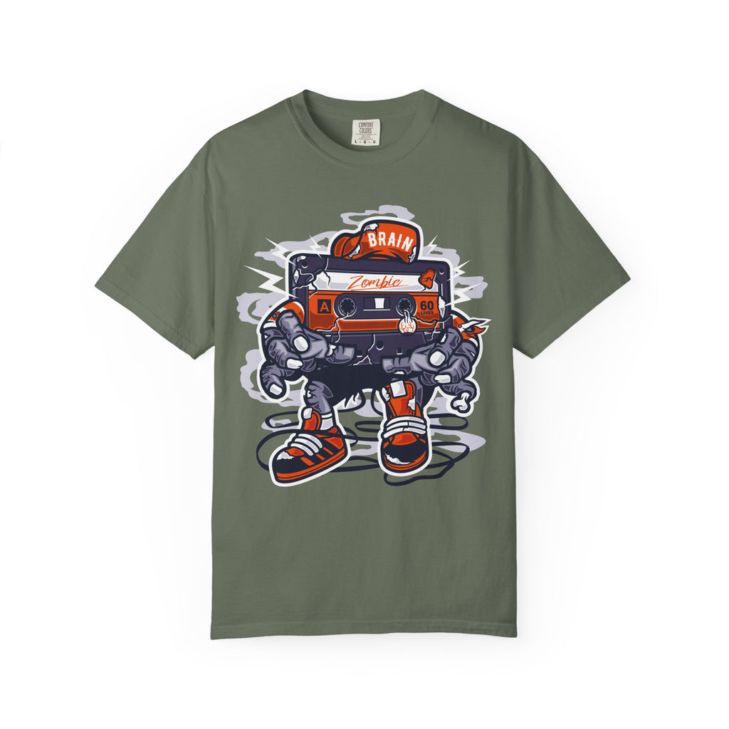 Zombie Cassette Robot Tee — Retro Boombox Graphic T-Shirt