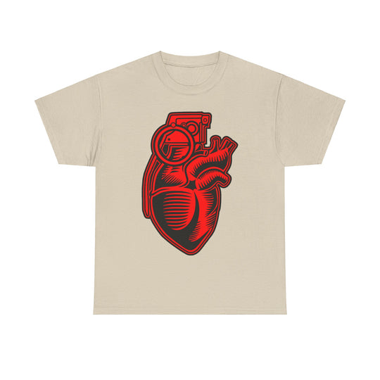 Grenade Heart Unisex Heavy Cotton Tee