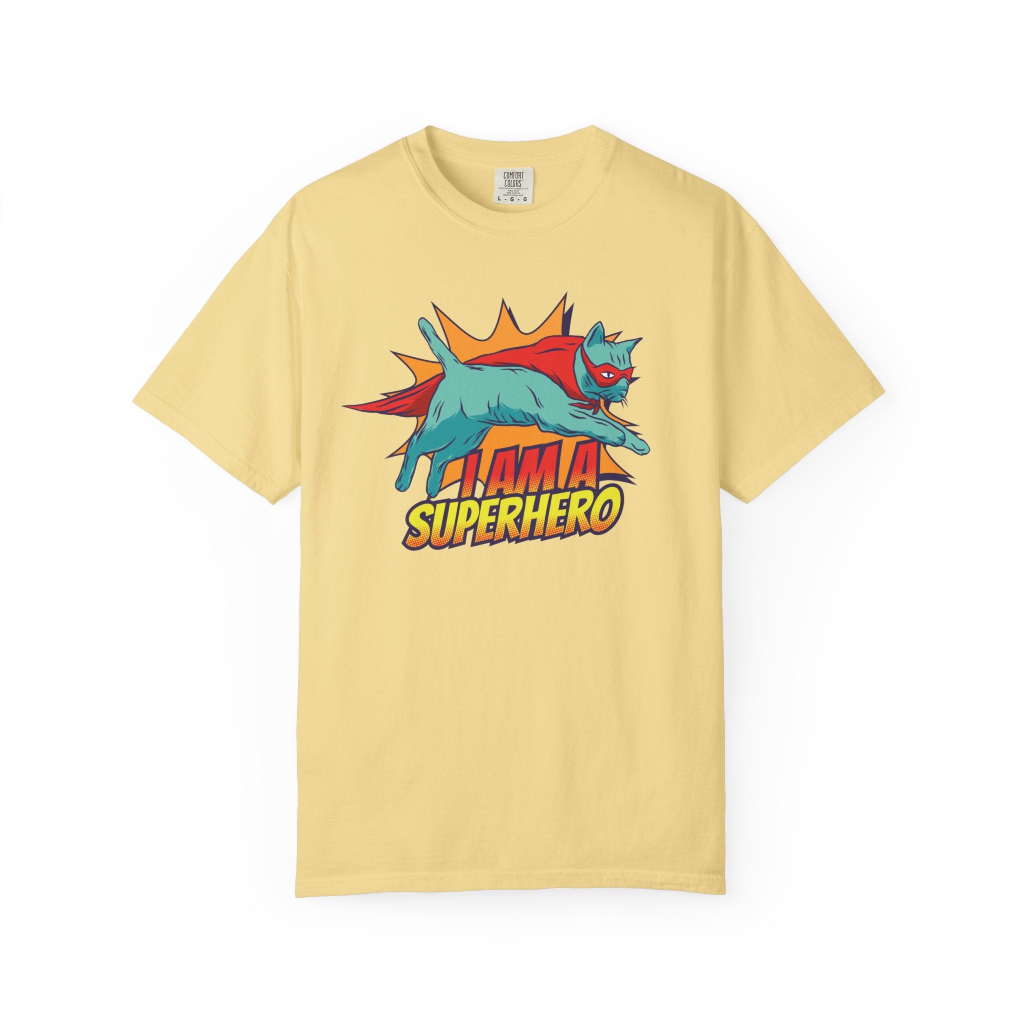 I Am a Superhero Cat T-Shirt — Retro Cat Graphic Tee