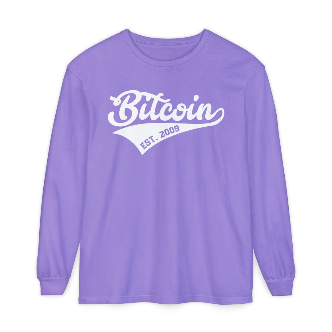 Bitcoin Est. 2009 Long Sleeve Tee — Vintage Crypto Shirt