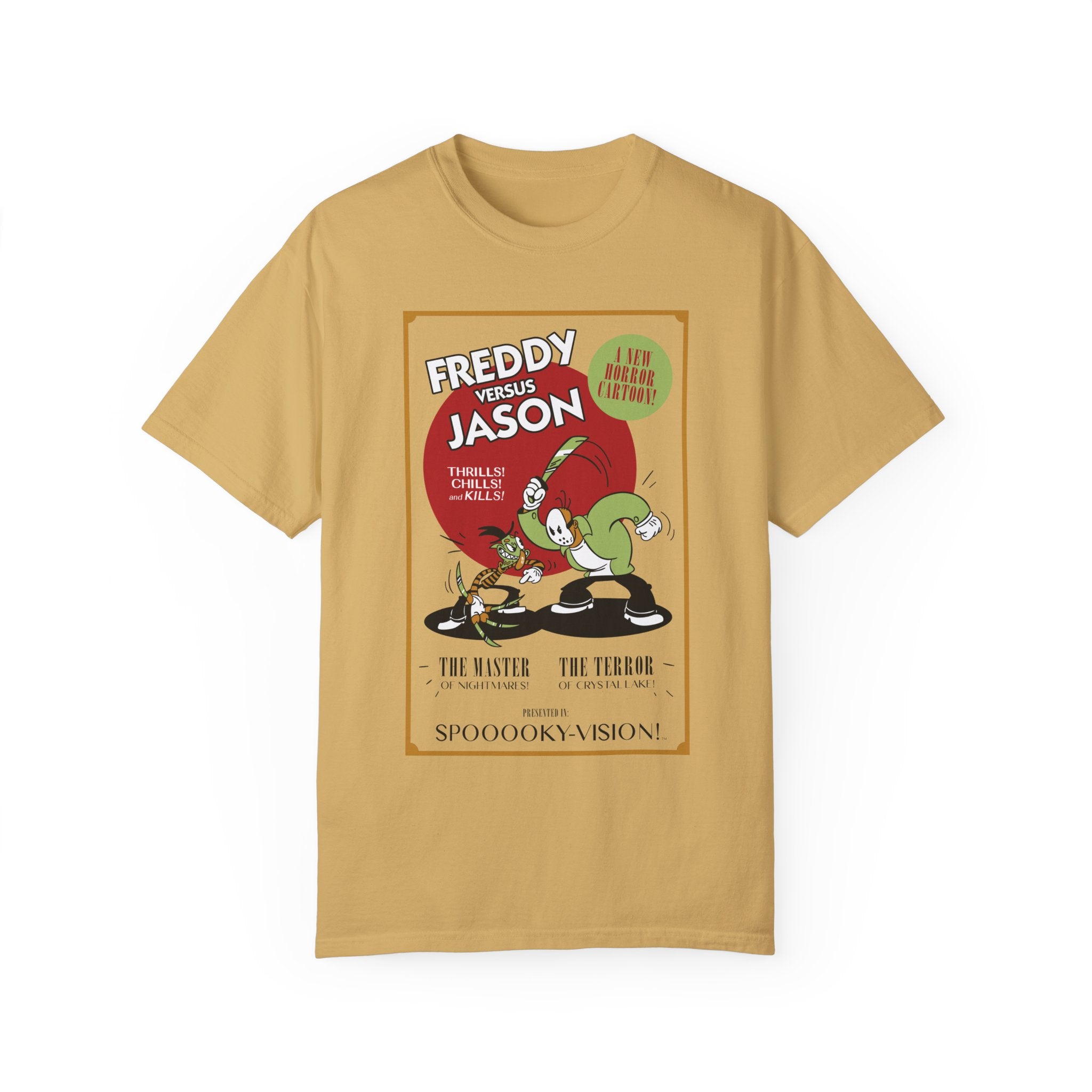 BraggerSwine Unisex Garment-Dyed T-Shirt - Freddy VS Jason