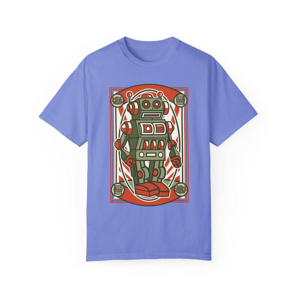 BraggerSwine Unisex Garment-Dyed T-Shirt - Vintage Robot