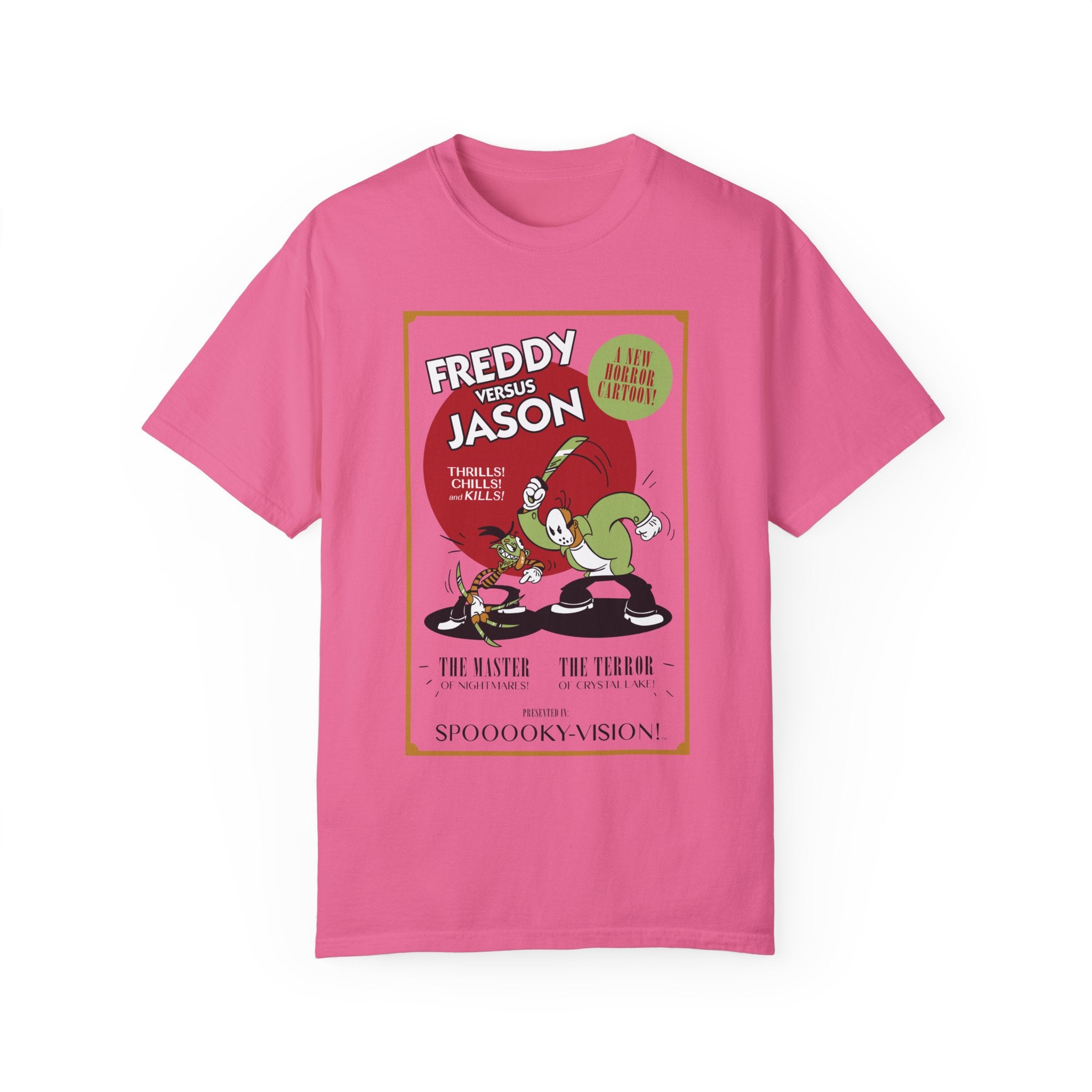 BraggerSwine Unisex Garment-Dyed T-Shirt - Freddy VS Jason