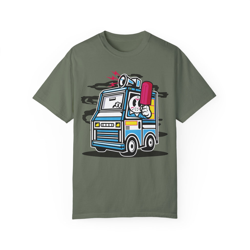 BraggerSwine Unisex Garment-Dyed T-Shirt - Serial Killer Ice Cream Truck
