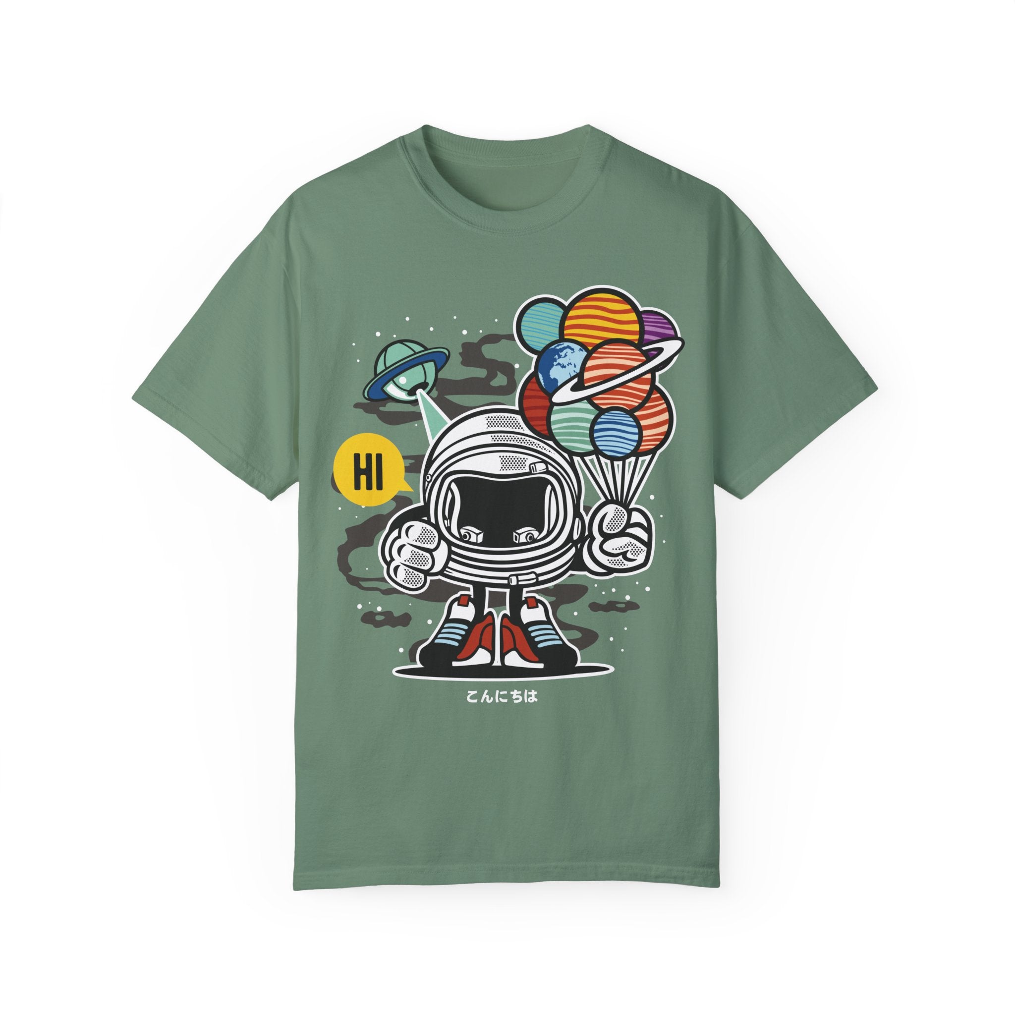 BraggerSwine Unisex Garment-Dyed T-Shirt - Alien World Balloons