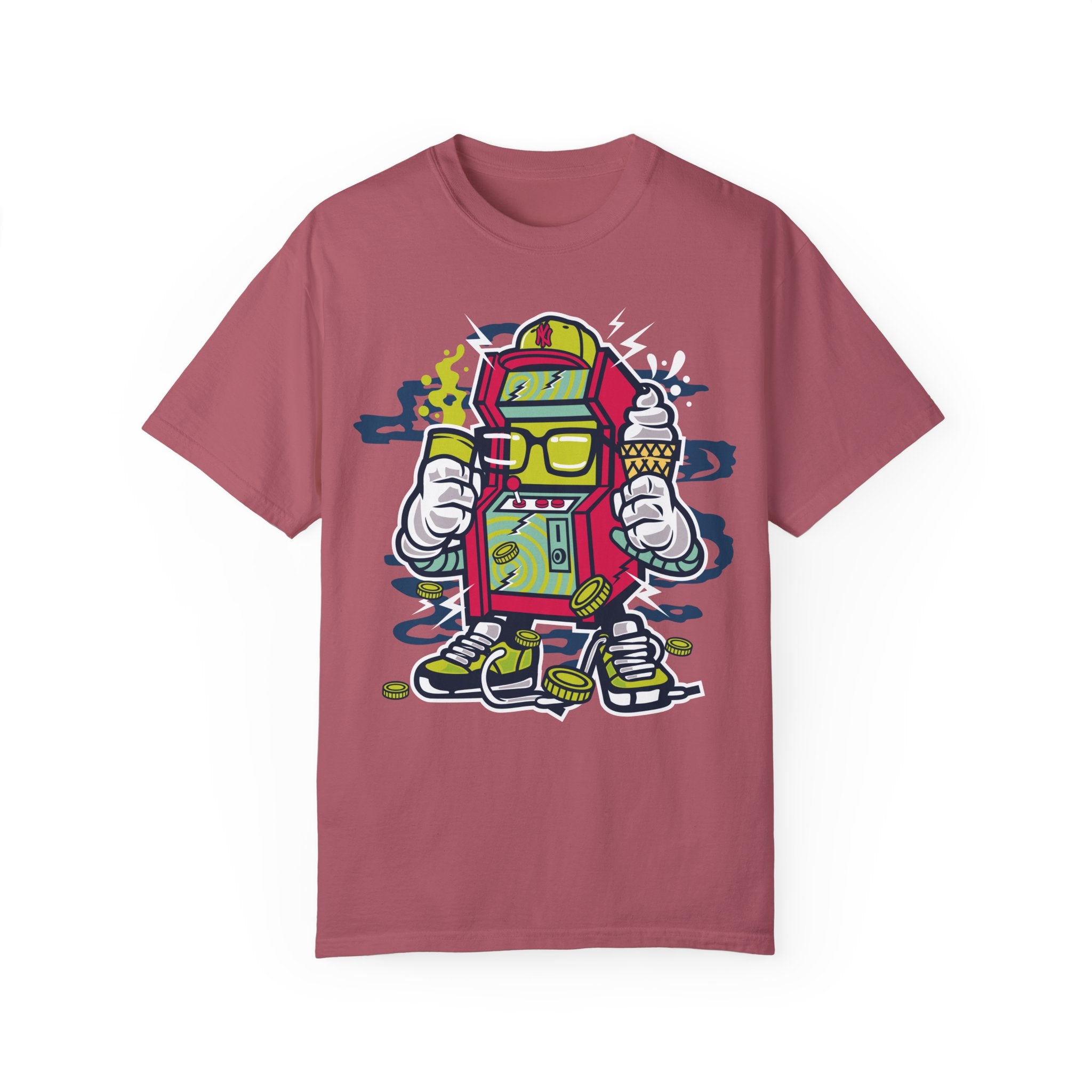 BraggerSwine Unisex Garment-Dyed T-Shirt - Video Game Machine