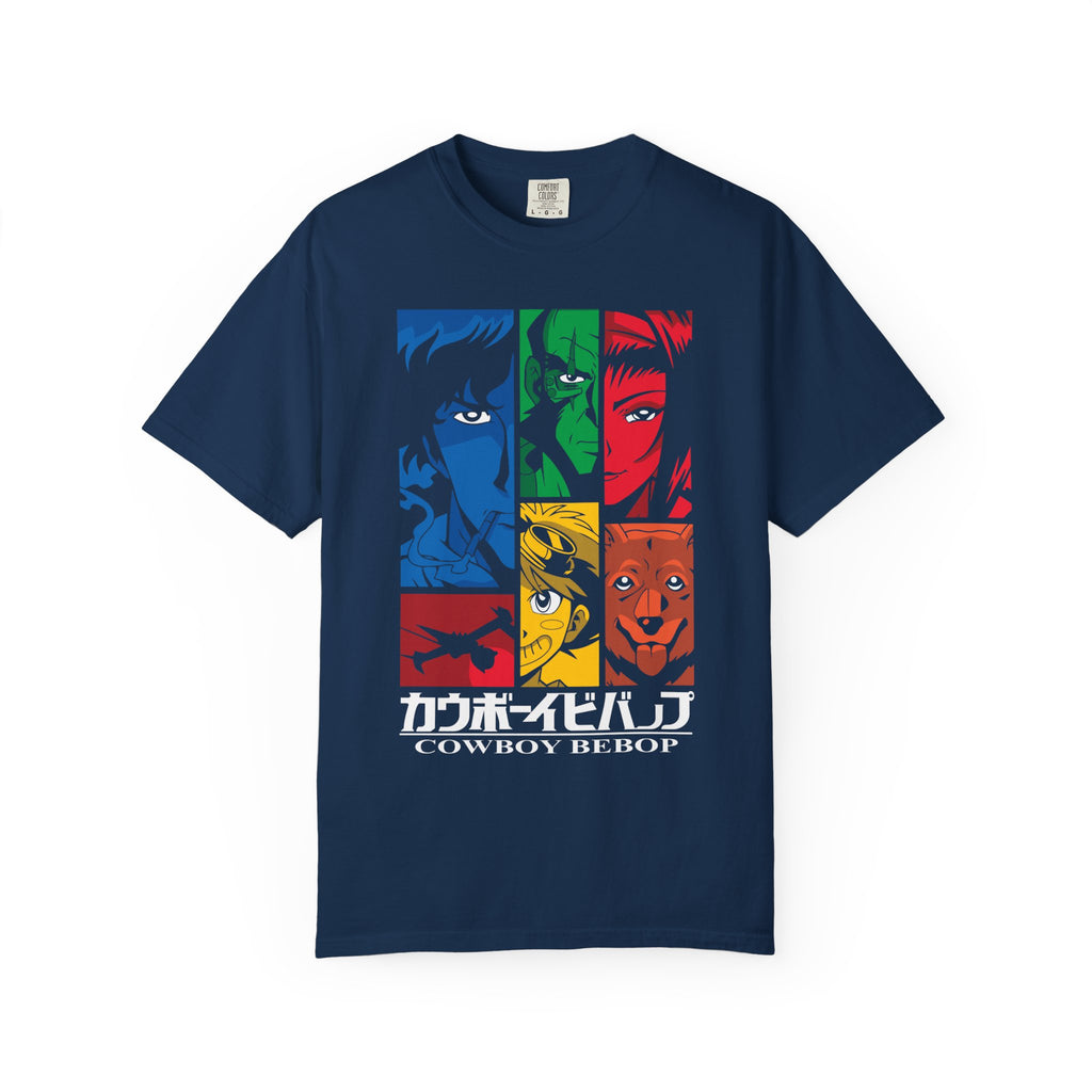 Cowboy Bebop Character Grid T-Shirt — Anime Retro Portrait Tee