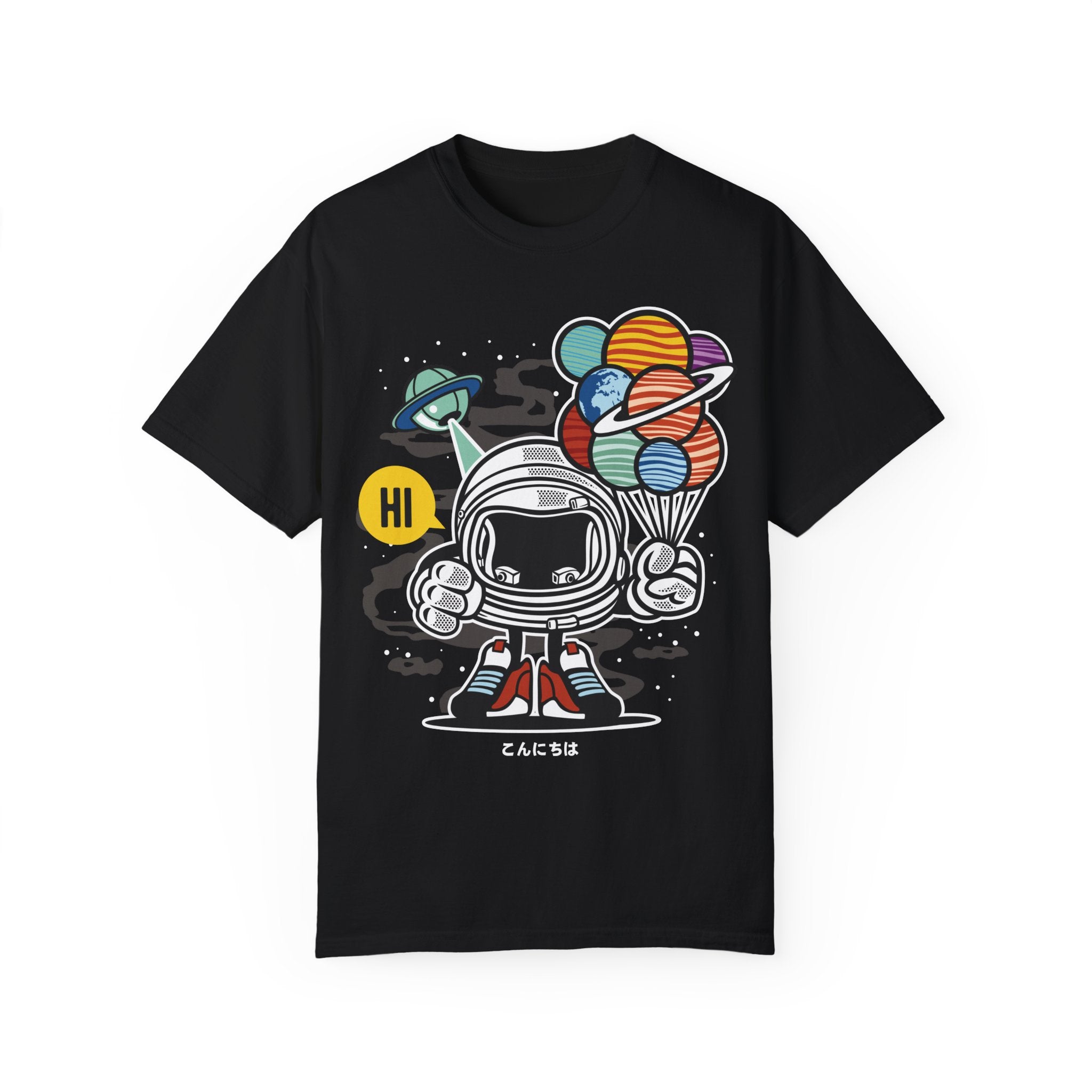 BraggerSwine Unisex Garment-Dyed T-Shirt - Alien World Balloons