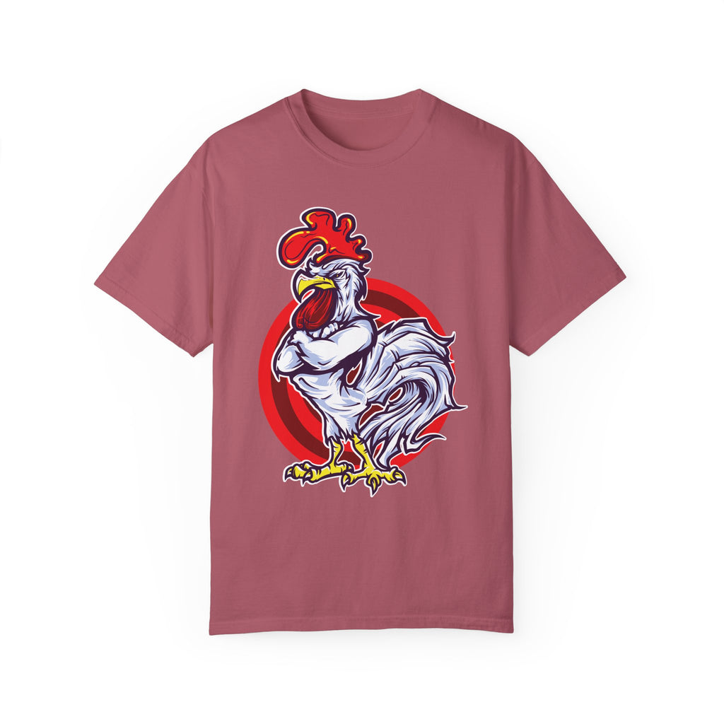 BraggerSwine Unisex Garment-Dyed T-Shirt - Big "Cock" Rooster
